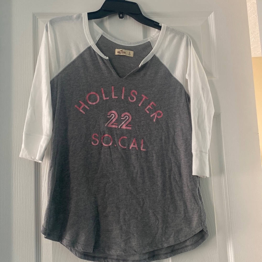 Womens Hollister 3/4 Sleeve Tee Shirt Excellent Condition